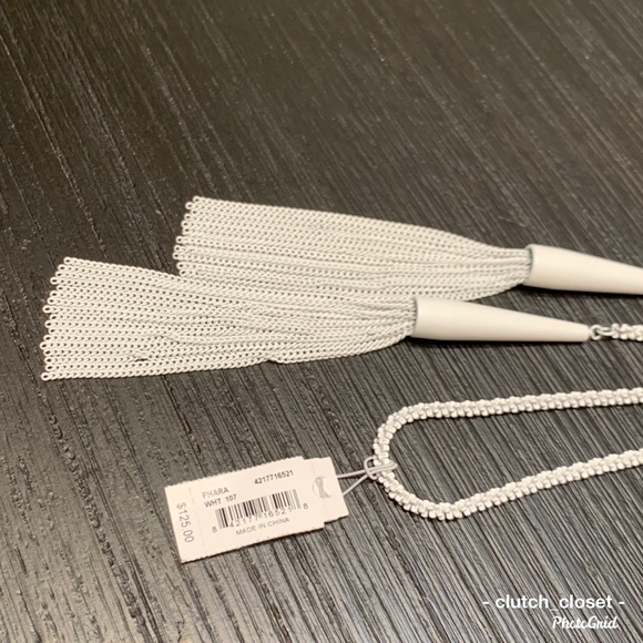 KENDRA SCOTT Phara Lariat WHITE Matte Necklace - Picture 6 of 8